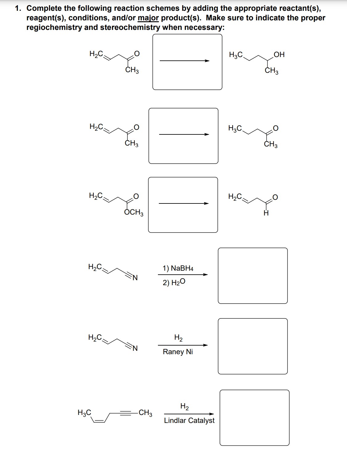 Solved Complete The Following Reaction Schemes By Adding Chegg