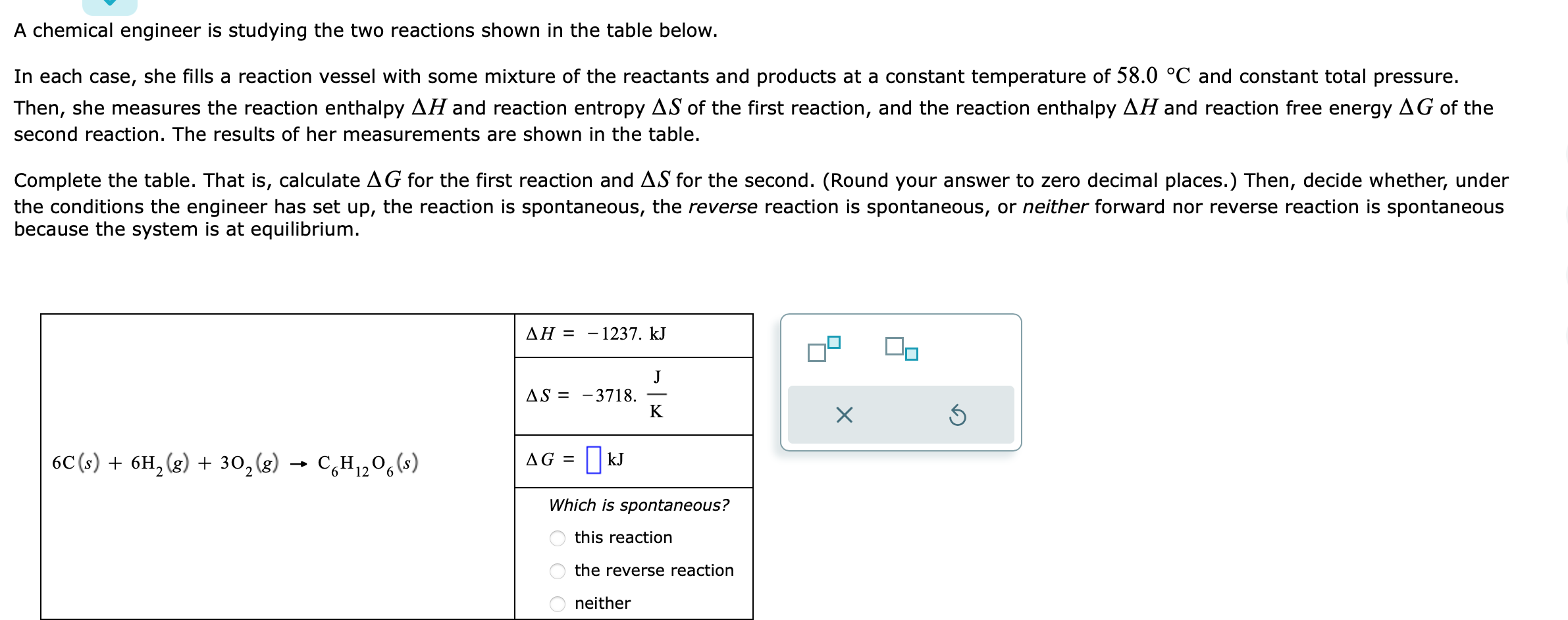 Solved A Chemical Engineer Is Studying The Two Reactions Chegg