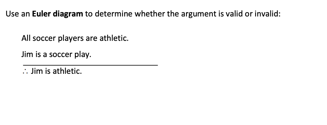 Solved Use An Euler Diagram To Determine Whether The Chegg