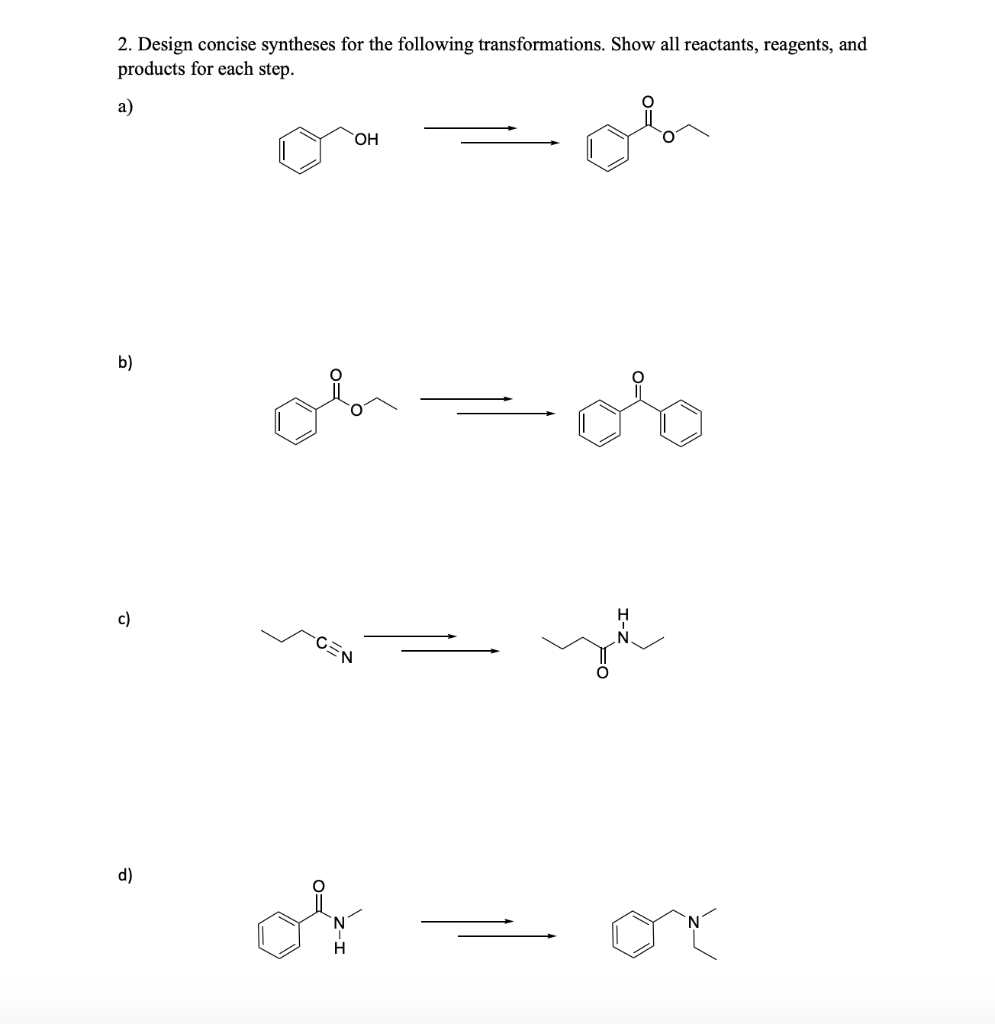 Solved Design Concise Syntheses For The Following Chegg