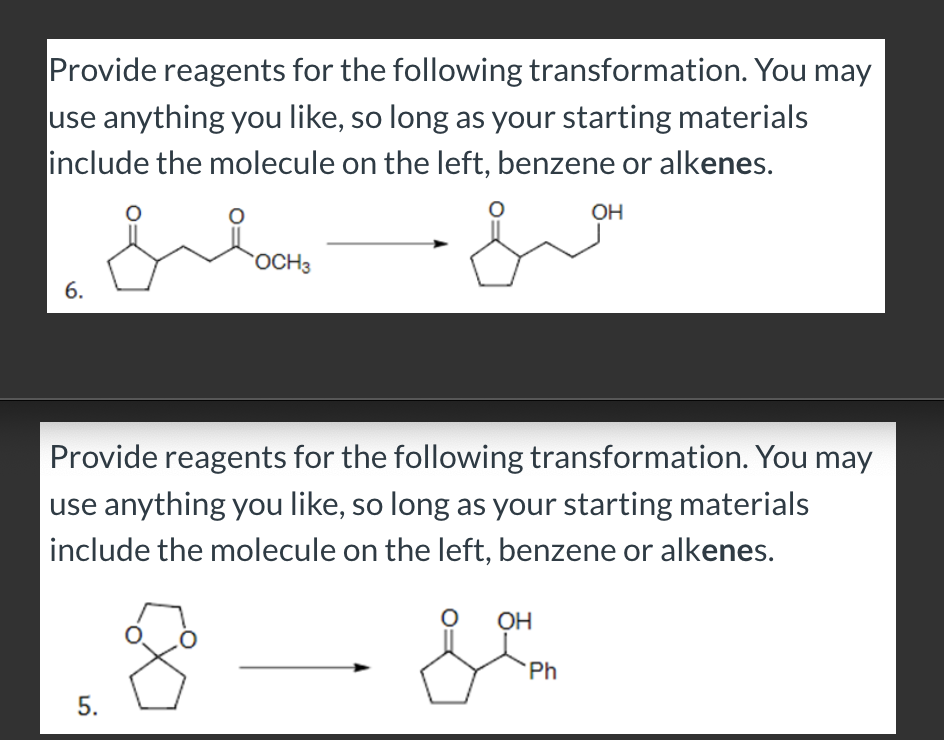 Solved These Are Retrosynthesis Problems Meant To Be Done Chegg