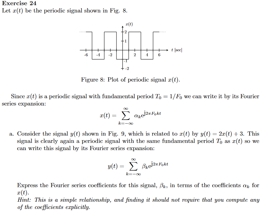 Solved Exercise Let X T Be The Periodic Signal Shown In Chegg