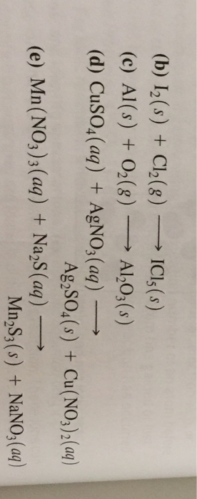 Solved 5 28 Balance The Following Equations A Chegg