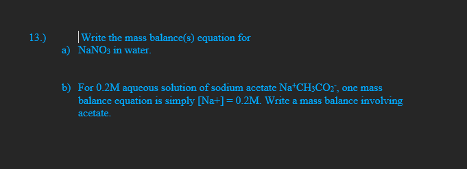 Solved Write The Mass Balance S Equation For A Chegg