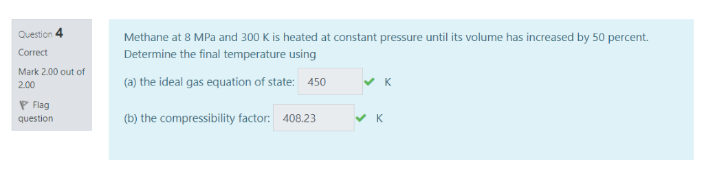 Solved Question Determine The Specific Volume Of Chegg