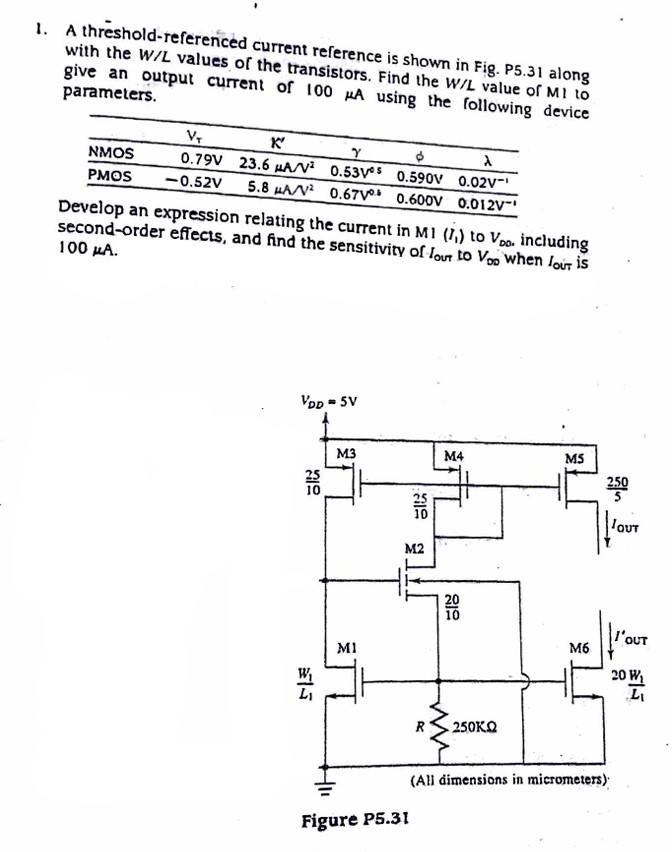 Solved A Threshold Referenced Current Reference Is Shown In Chegg