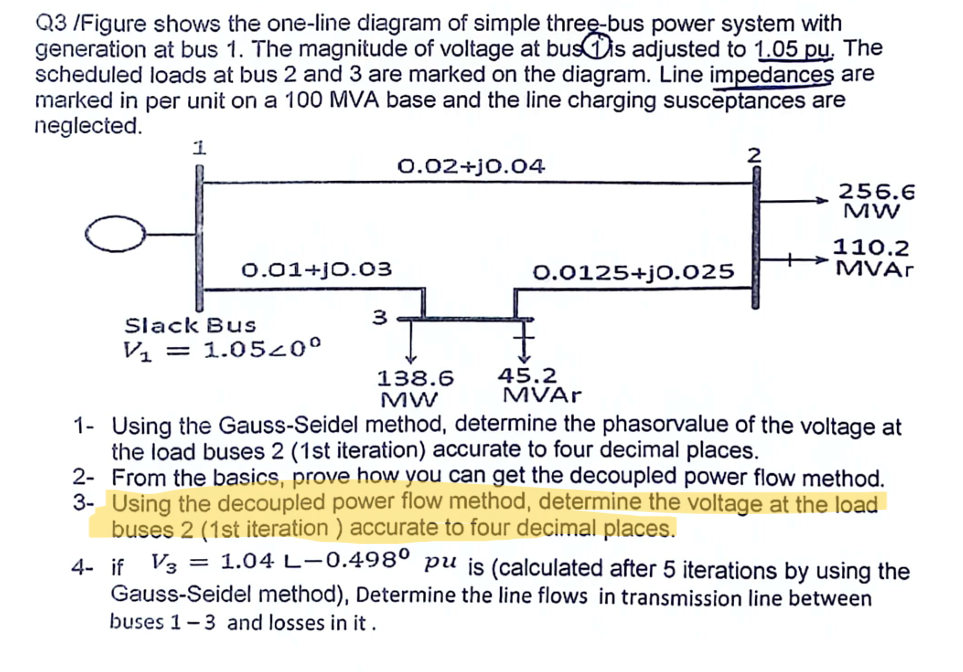 Solved Q Figure Shows The One Line Diagram Of Simple Chegg