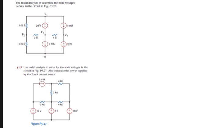 Solved Use Nodal Analysis To Determine The Node Voltages Chegg