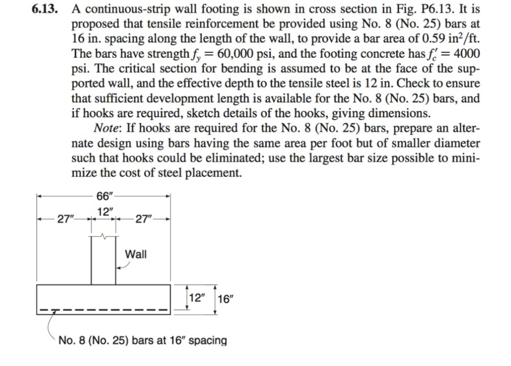 Solved A Continuous Strip Wall Footing Is Shown In Chegg