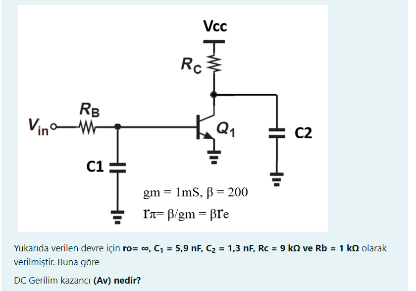 Solved Yukar Da Verilen Devre I In Ro Chegg