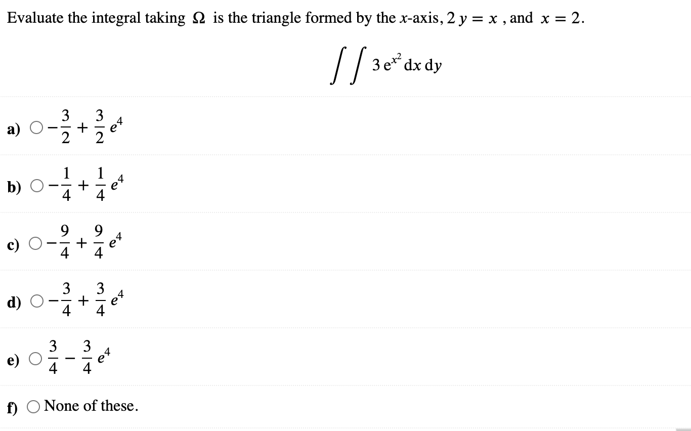 Solved Evaluate The Integral Taking Is The Triangle Chegg