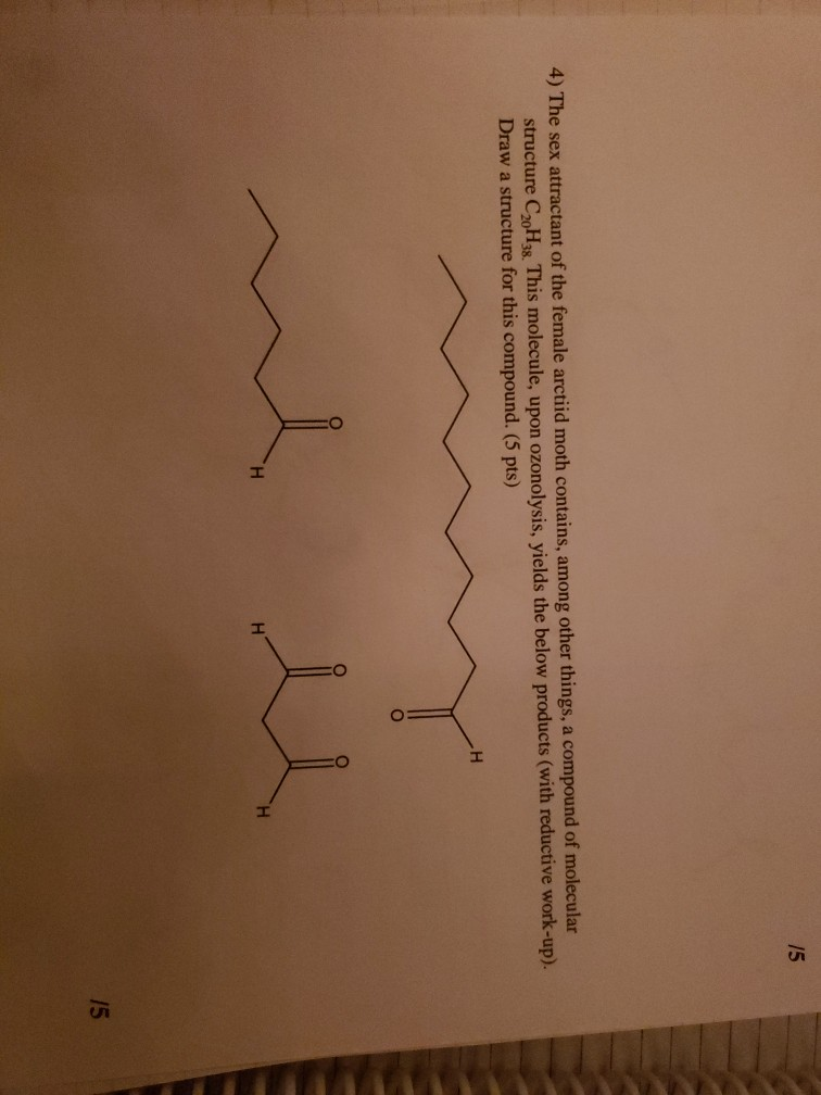 Solved Sex Attractant Of The Female Arctiid Moth Contains Chegg