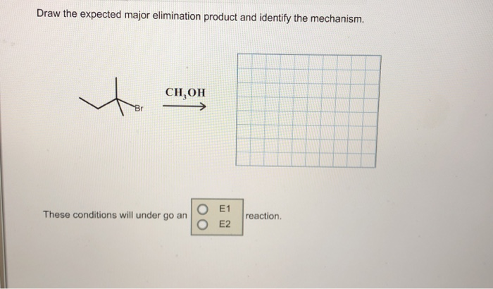 Solved Draw The Expected Major Elimination Product And Chegg