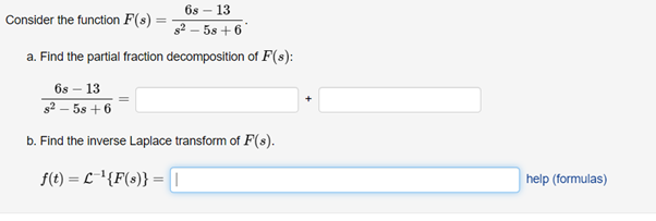 Solved A Find The Laplace Transform F S L F T Of The Chegg