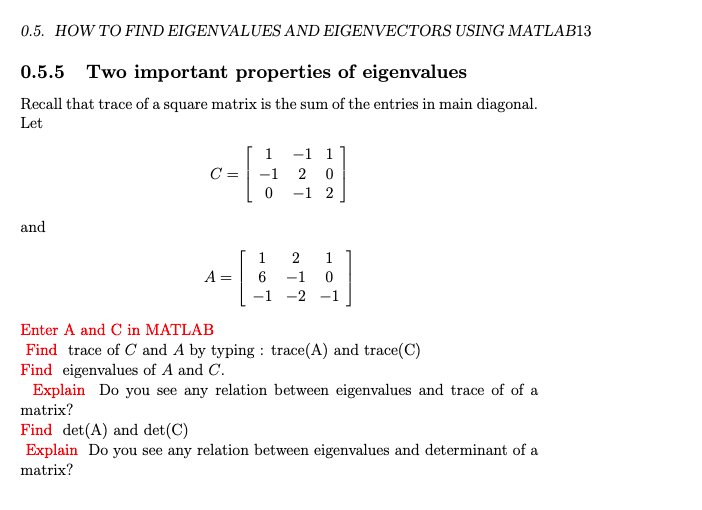 Solved How To Find Eigenvalues And Eigenvectors Using Chegg