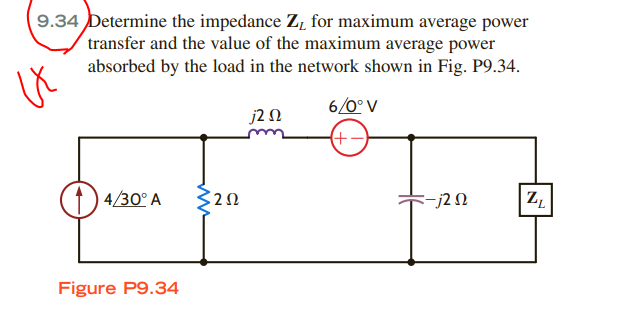 Solved 34 Determine The Impedance ZL For Maximum Average Chegg