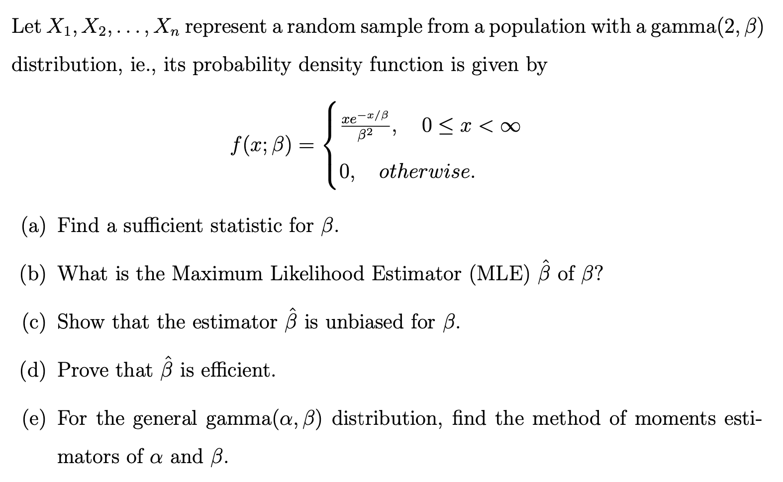 Solved A Let X X Xn Represent A Random Sample From Chegg