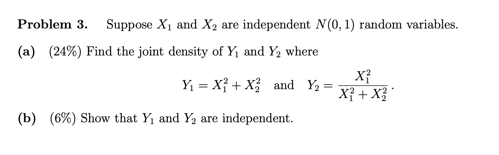 Solved Problem Suppose X And X Are Independent N Chegg