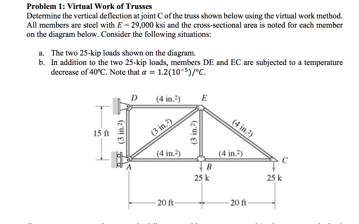 Solved Problem Virtual Work Of Trusses Determine The Chegg