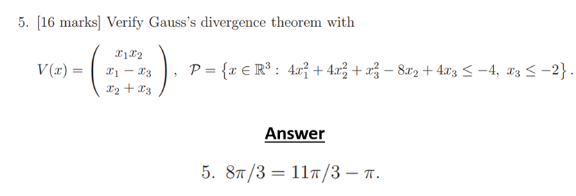 Marks Verify Gauss S Divergence Theorem With Chegg