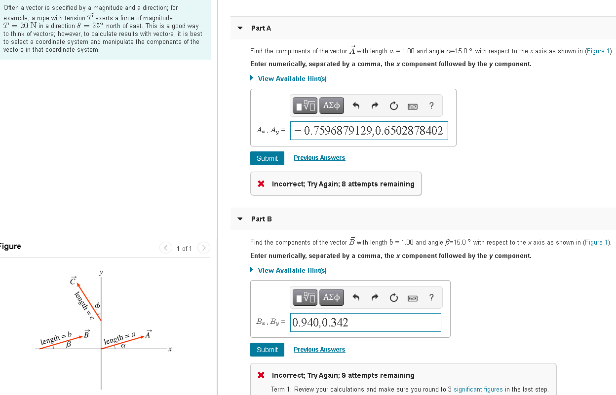 Solved Often A Vector Is Specified By A Magnitude And A Chegg