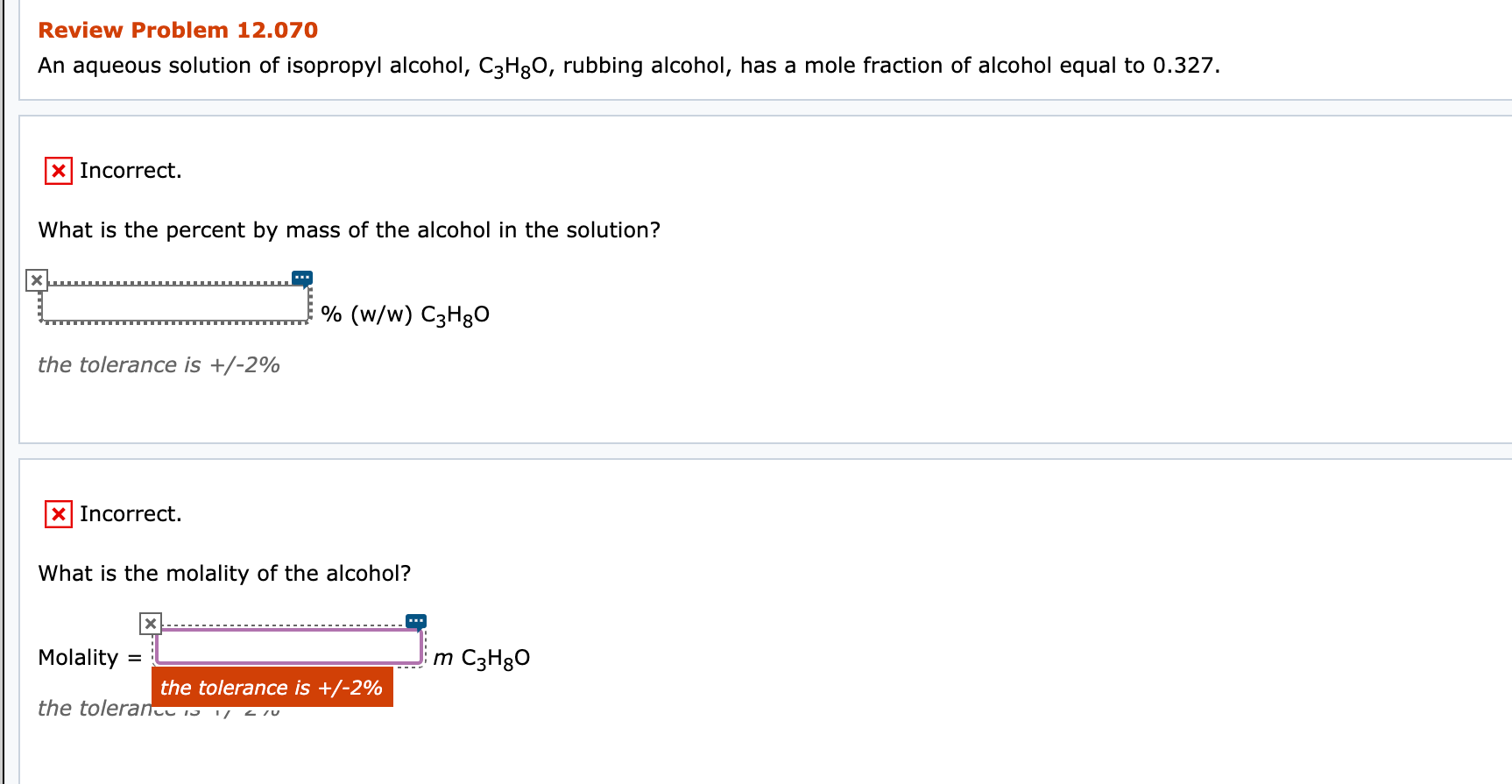 Solved Review Problem 12 059 What Mass Of A 0 728 Molal Chegg