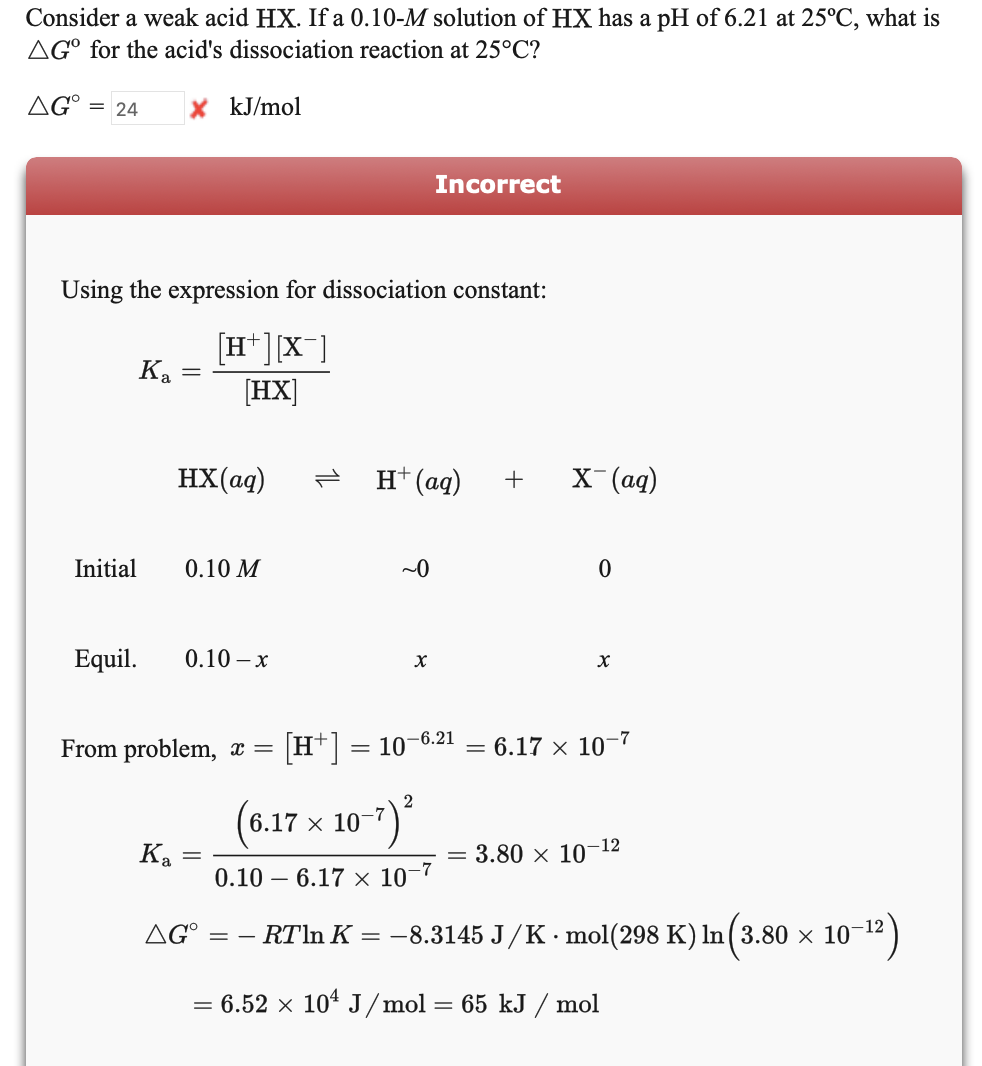 Solved Consider A Weak Acid Hx If A M Solution Of Hx Chegg