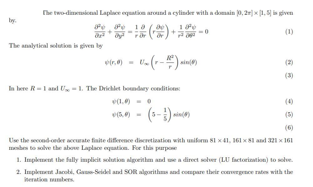 The Two Dimensional Laplace Equation Around A Chegg