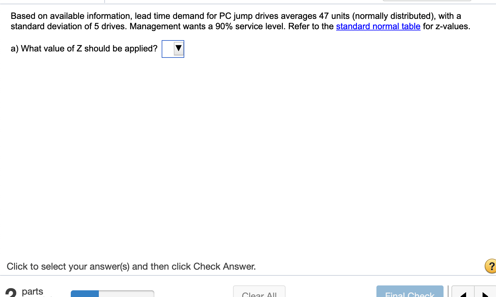 Solved Based On Available Information Lead Time Demand For Chegg