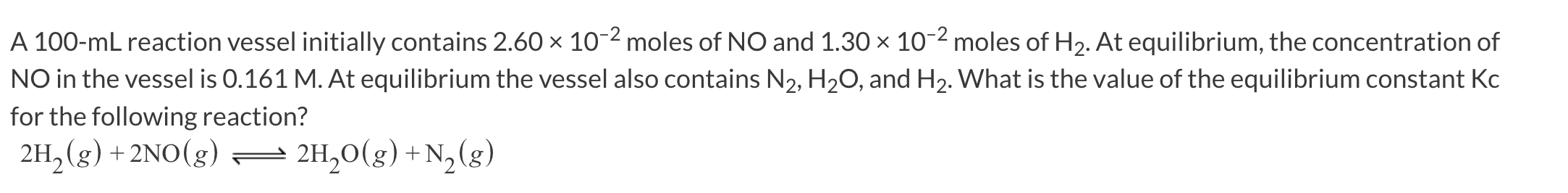 Solved A Ml Reaction Vessel Initially Contains Chegg