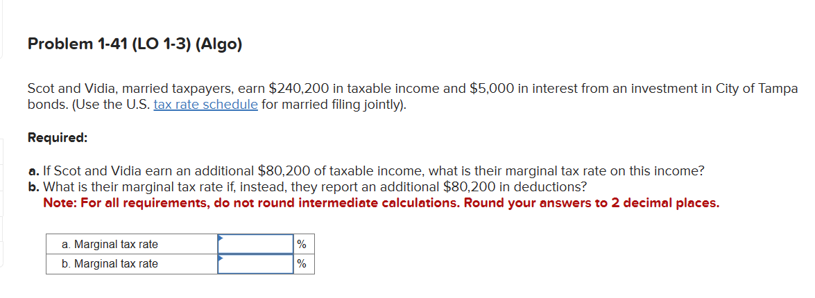 Solved Scot And Vidia Married Taxpayers Earn 240 200 In Chegg