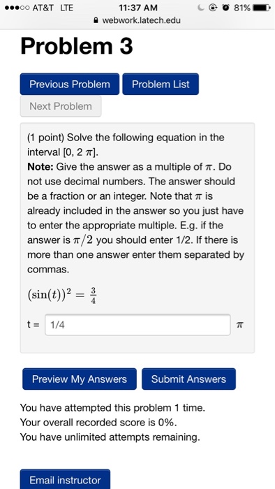 Solved Oo At T Lte Am Webwork Latech Edu Stewart E Chegg