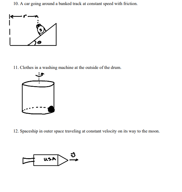 Solved Draw A Proper Free Body Diagram For Each Of The Chegg