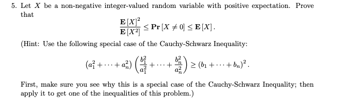 Solved Let X Be A Non Negative Integer Valued Random Chegg