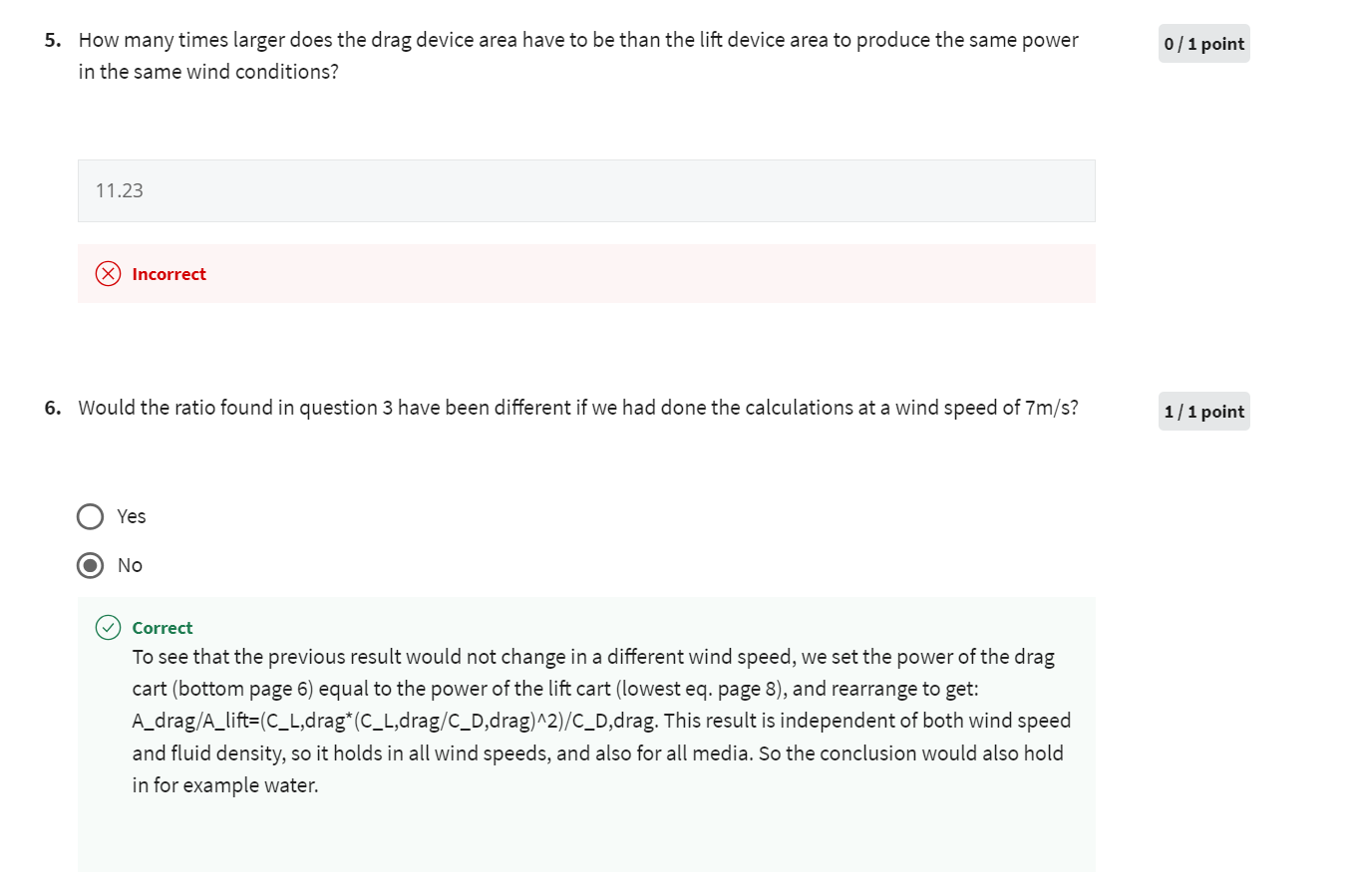 Solved How Big Would The Drag Device Area A Drag Have Chegg