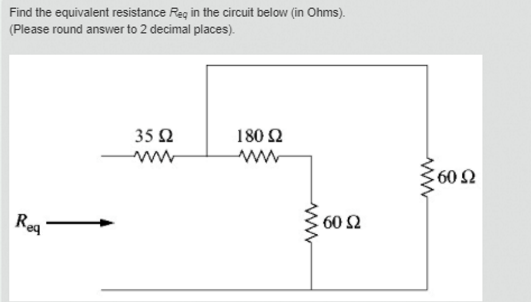 Solved Find The Equivalent Resistance Reg In The Circuit Chegg