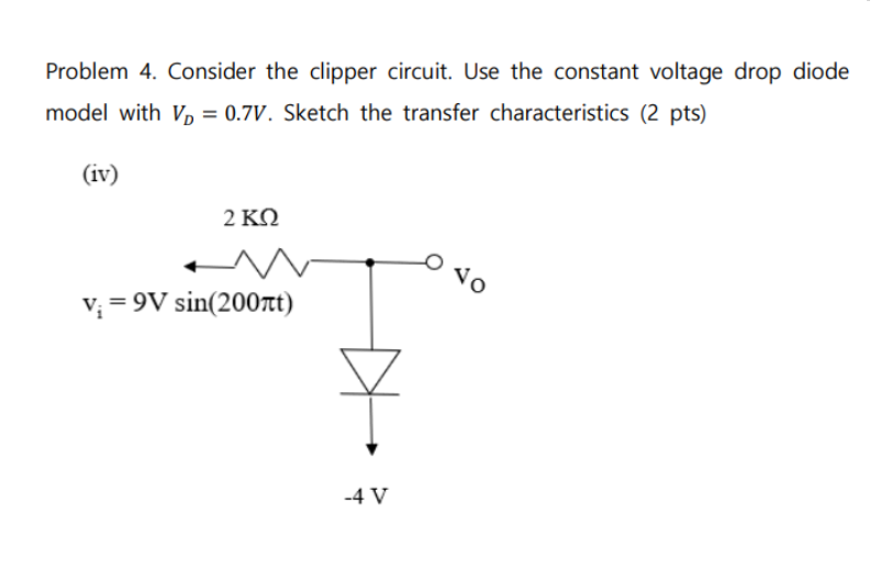 Solved Problem Consider The Clipper Circuit Use The Chegg