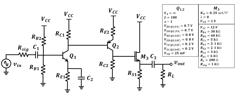 Solved Coupling Capacitors In The Multi Stage Amplifiers Chegg