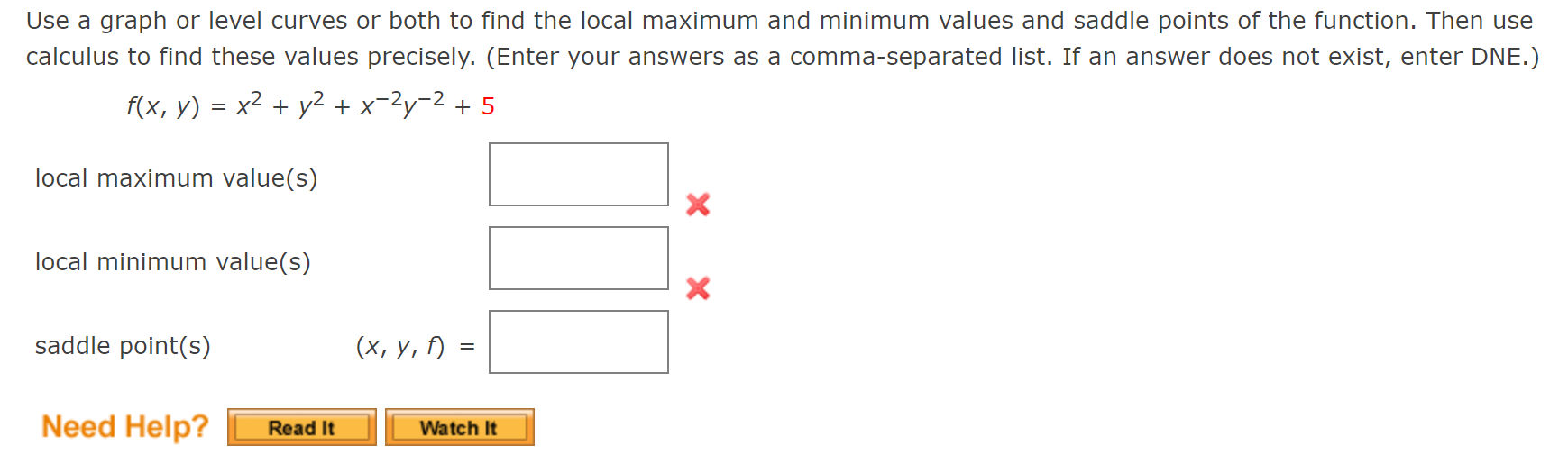 Solved Use A Graph Or Level Curves Or Both To Find The Local Chegg