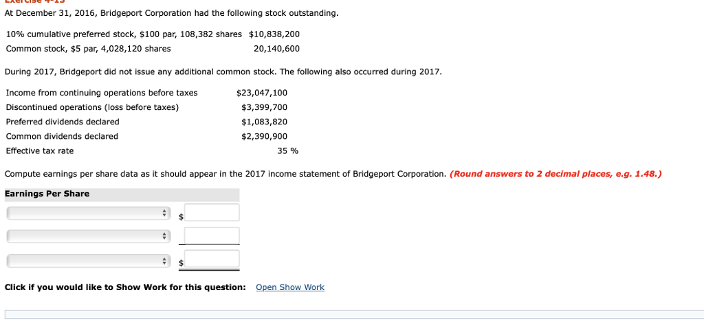 Solved At December Bridgeport Corporation Had The Chegg