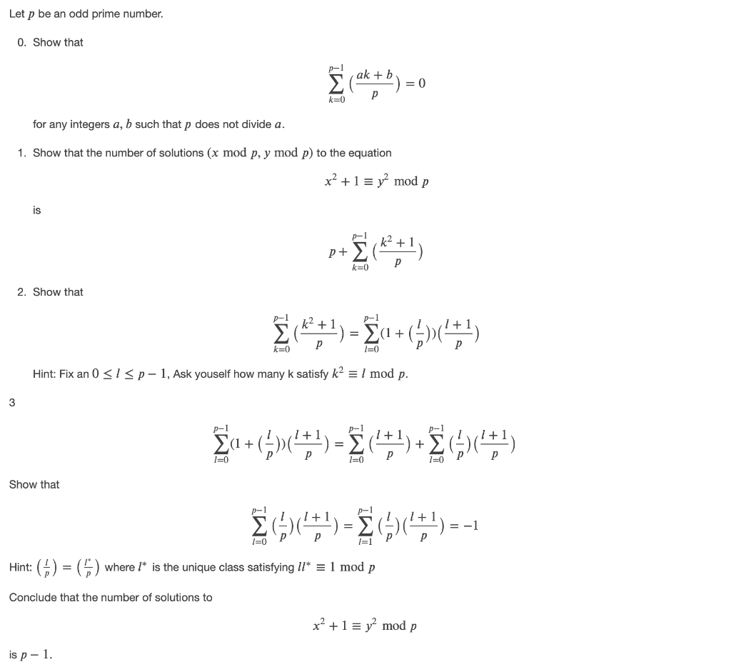 Solved Let P Be An Odd Prime Number Show That E Ak B Chegg