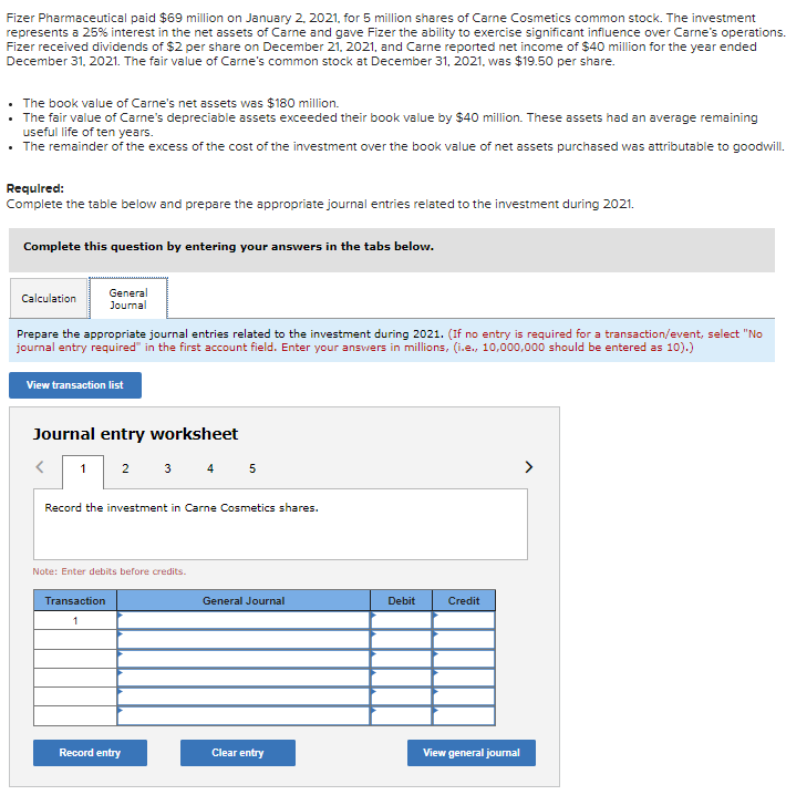 Solved Exercise Algo Equity Method Adjustment For Chegg