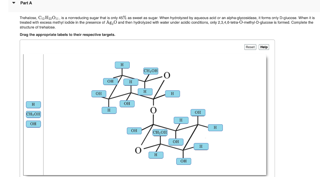 Solved Part A Trehalose C12H22011 Is A Nonreducing Sugar Chegg