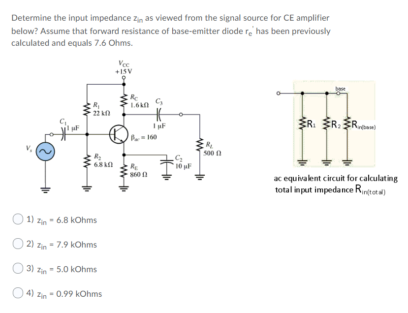 Solved Determine The Input Impedance Zin As Viewed From The Chegg