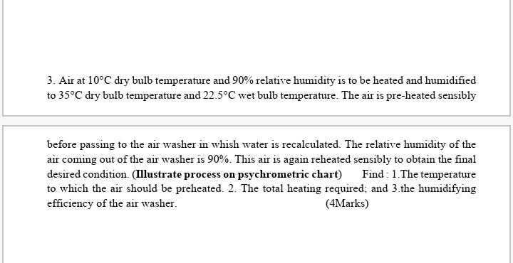 Solved Air At C Dry Bulb Temperature And Relative Chegg