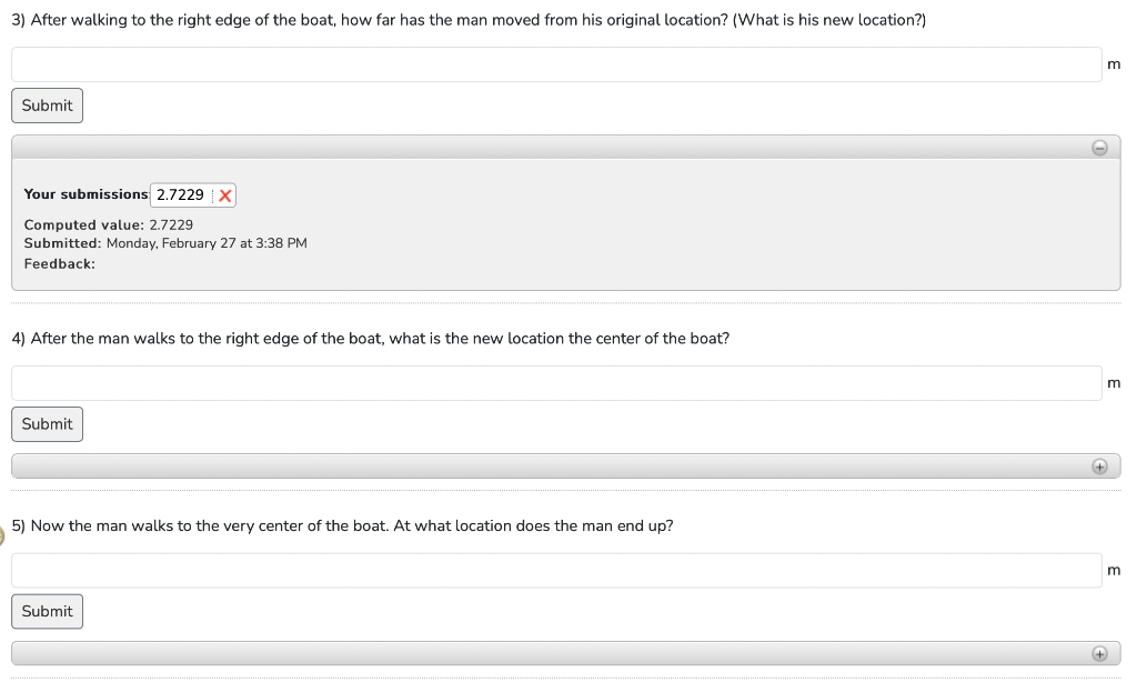 Solved A Man With Mass M Kg Stands At The Left End Of A Chegg