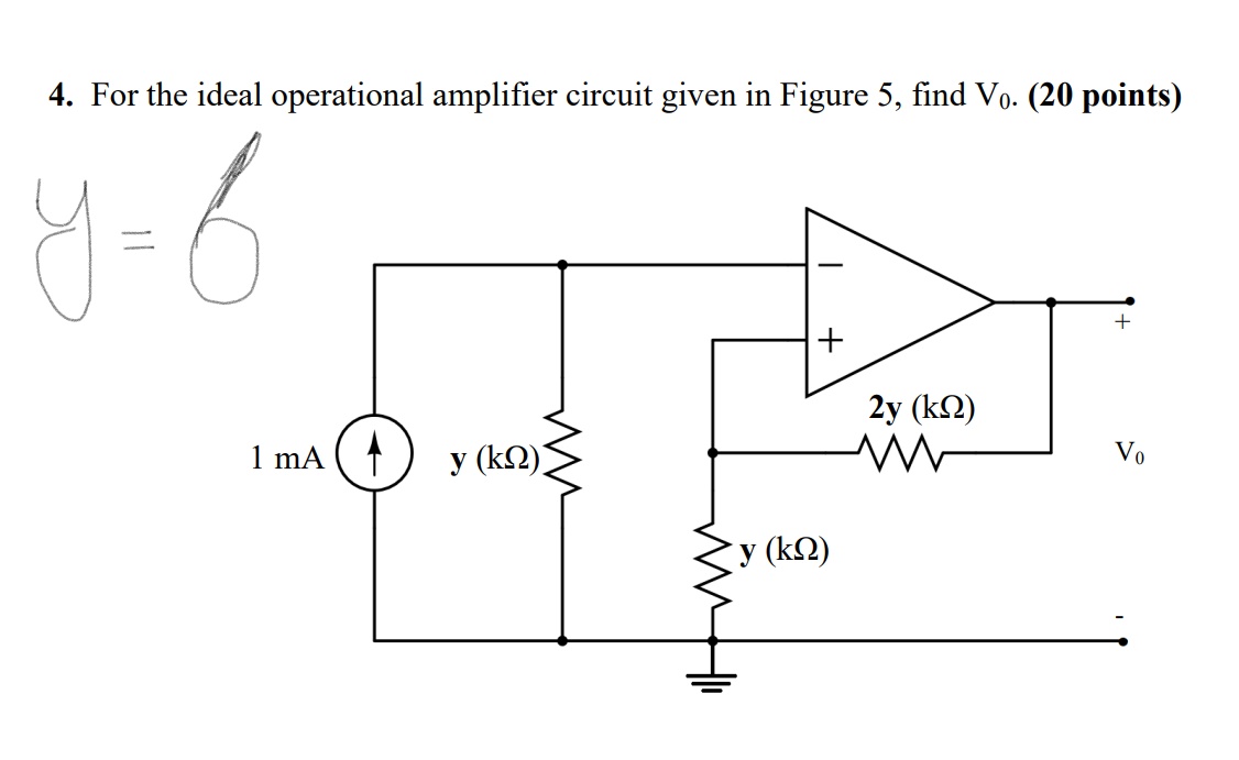 Solved 4 For The Ideal Operational Amplifier Circuit Given Chegg