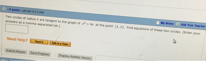 Solved Points Larcalc My Notes Ask Your Chegg