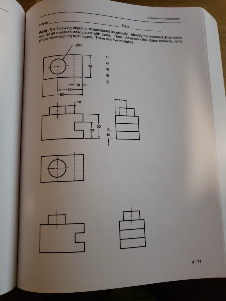 Solved P The Following Object Is Dimensions Incorrectly Chegg