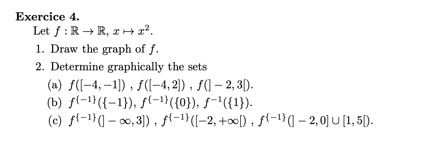 Solved Exercice 4 Let F R R X H X2 1 Draw The Graph Of Chegg